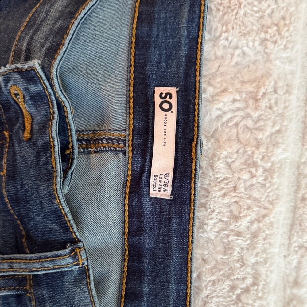 SO Women's Dark and Light Blue Jeans